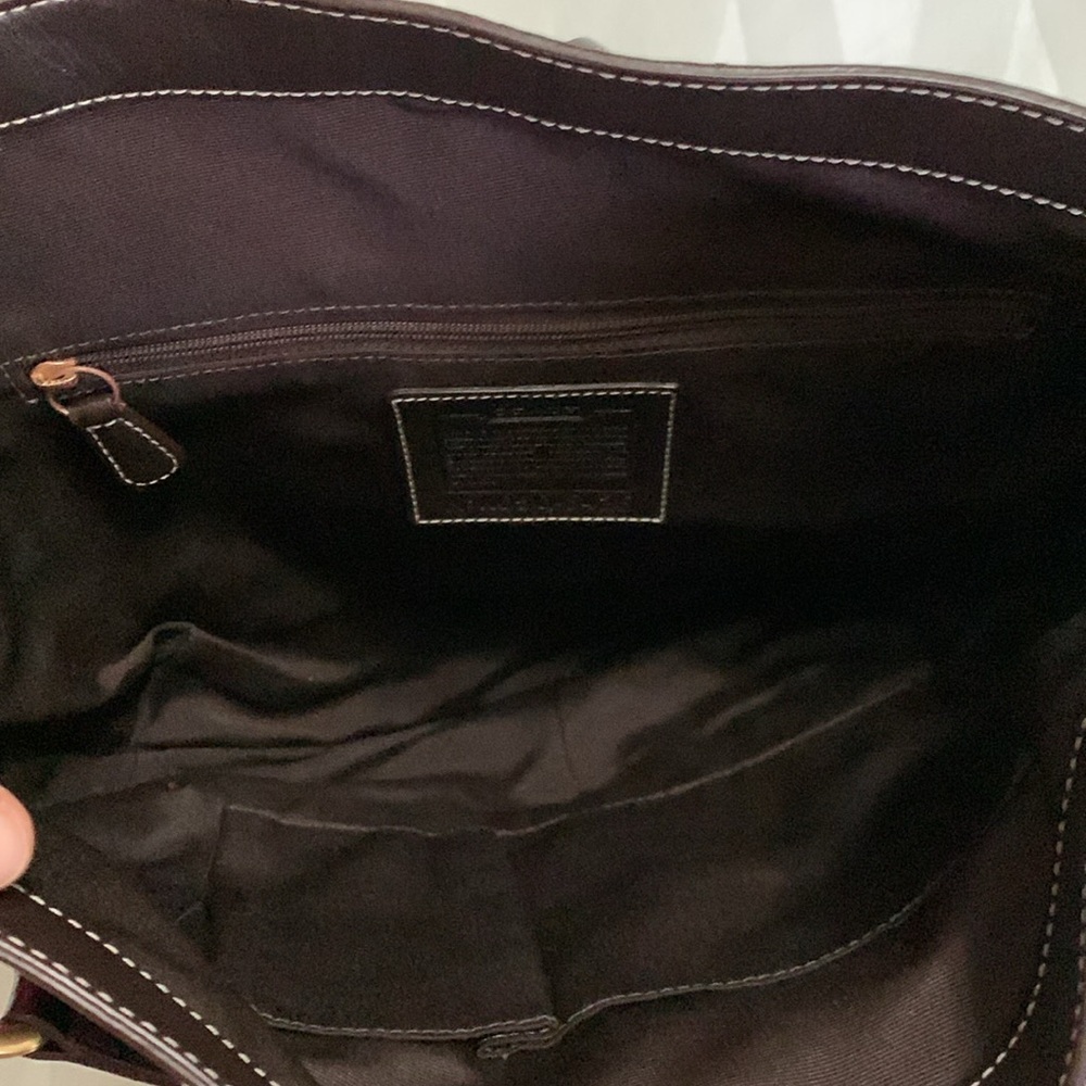 NWOT Vintage/Collector's Coach Signature Suede Studded Shoulder Bag - Picture 9 of 16